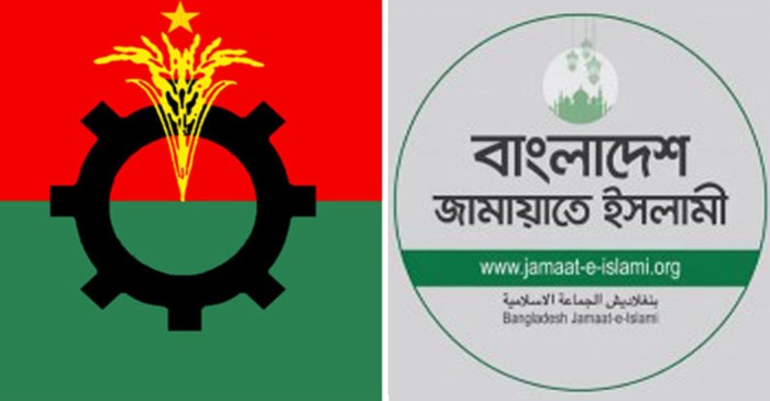 বিএনপি আ. লীগ ও জামায়াতের মধ্যে জনমত কার বেড়েছে, কার কমেছে?